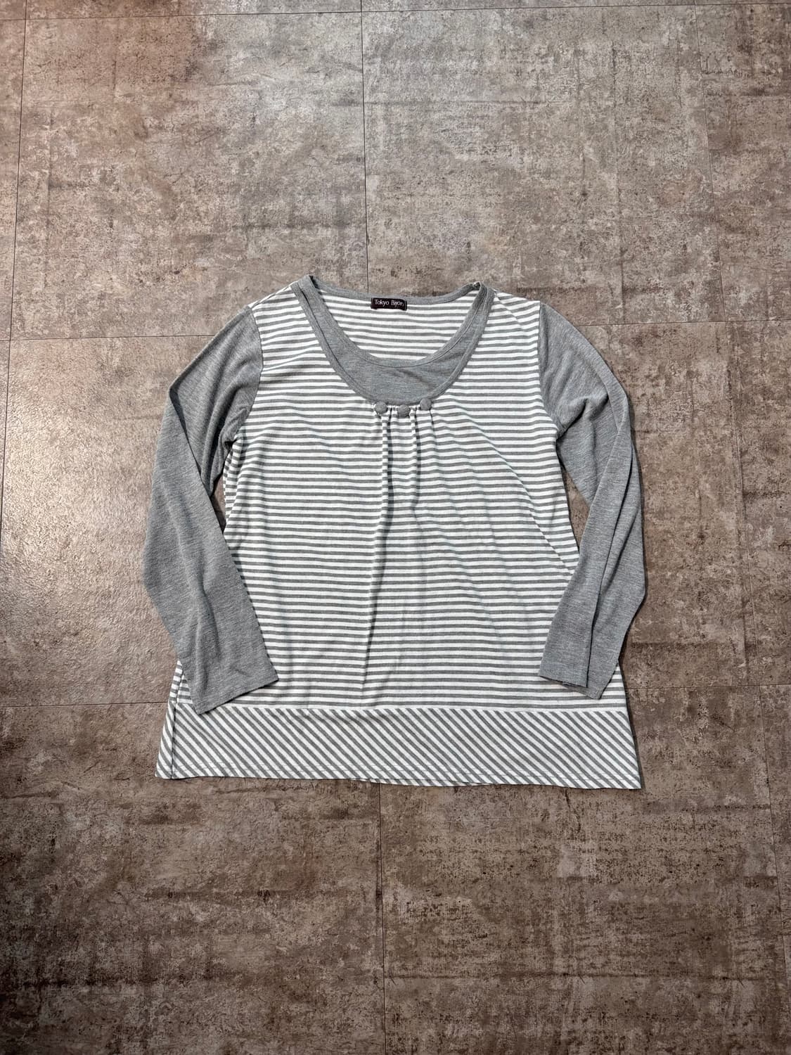 플란넬 후디드 자켓 레이어드 탑 데님 스커트 3pcs SET 상품이미지8