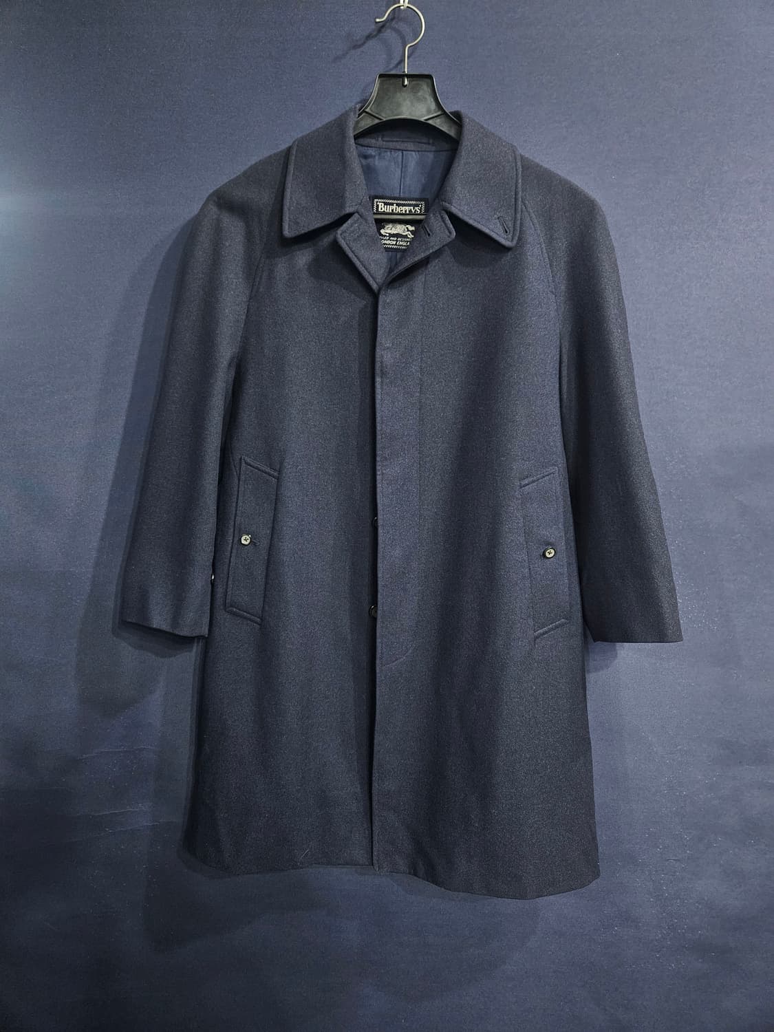 버버리스 네이비 남성 95 올드스쿨 울 하프코트  상품이미지1