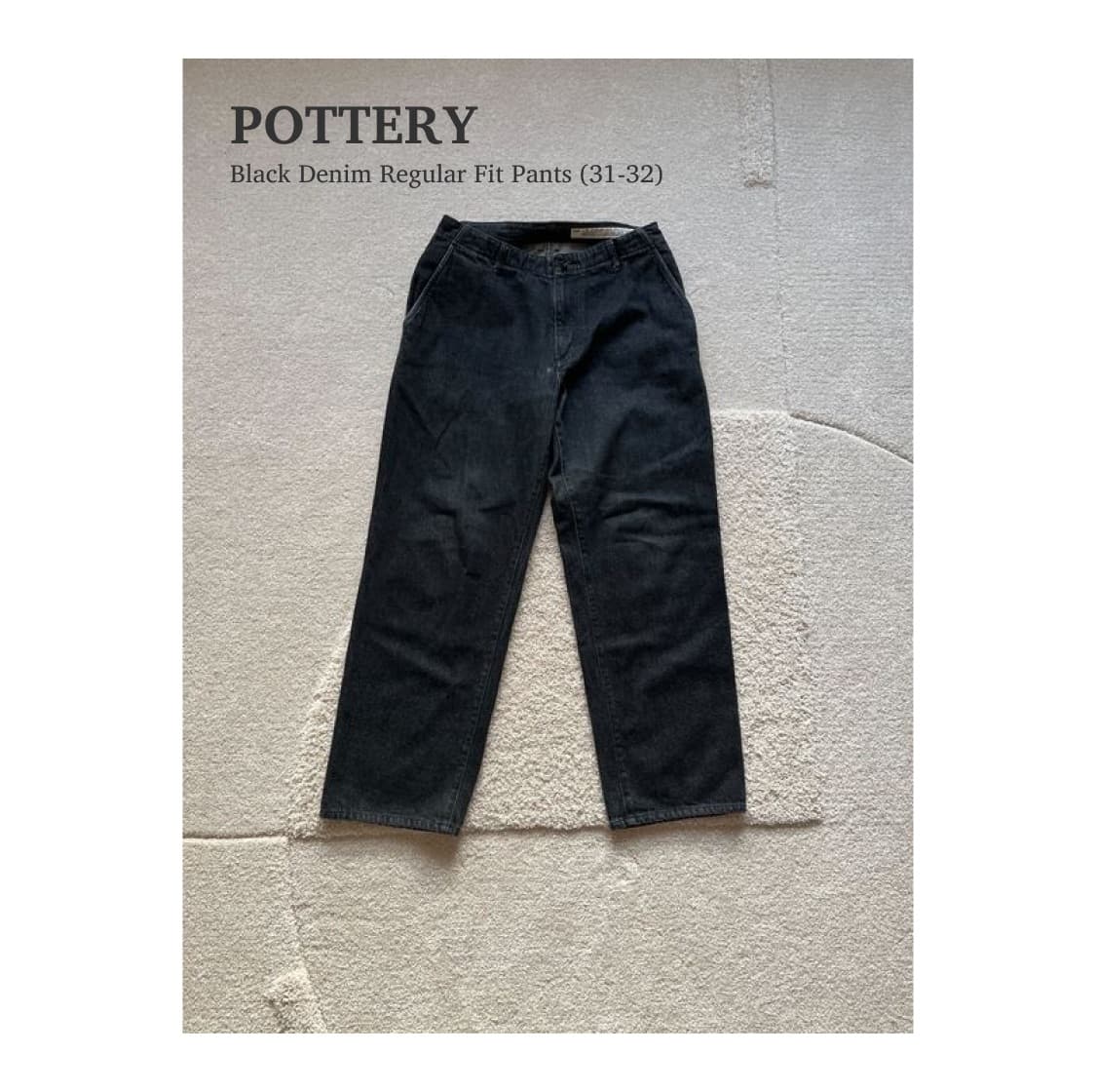 포터리 블랙 데님 팬츠 (31-32) 상품이미지1