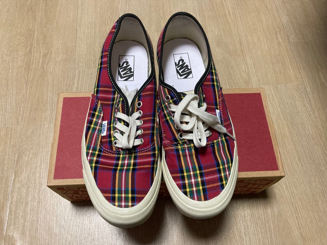 [285] 반스 어센틱 애너하임 팩토리 / 플레이드 레드 상품이미지1