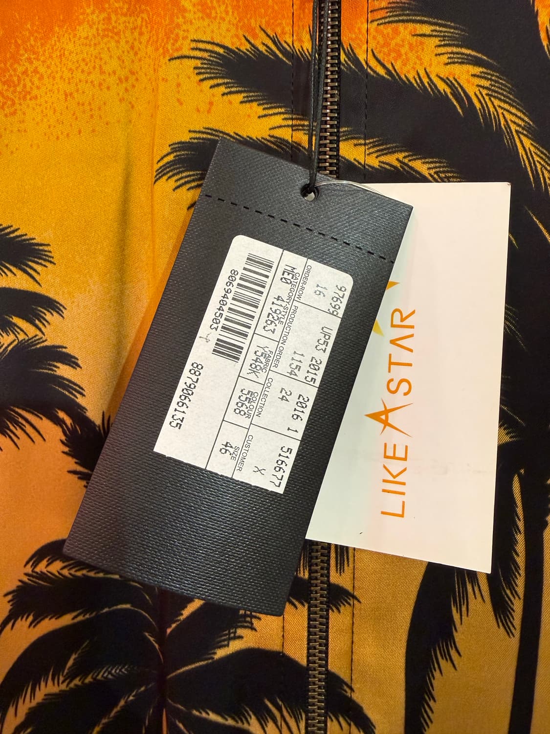 생로랑 16SS 팜트리 스카잔 실크 자켓 46 상품이미지3