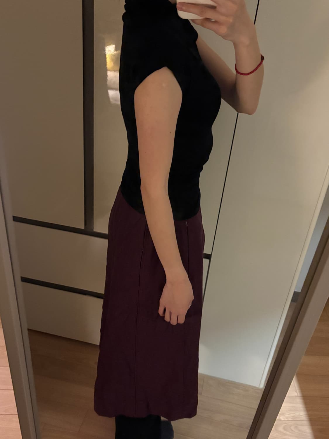 vintage red skirt 상품이미지2