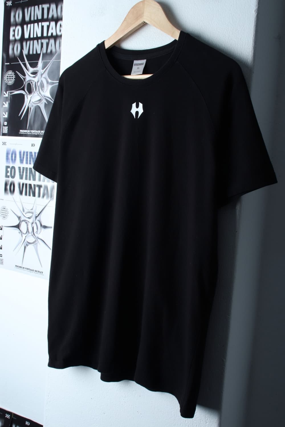 (XL-2XL) 허그본 반팔 티셔츠 나그랑 블랙 올드스쿨-7B82 상품이미지1