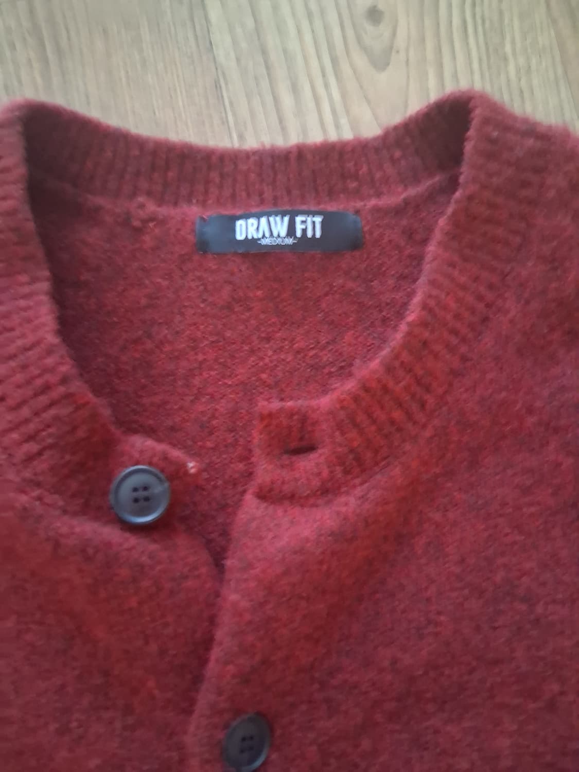 어베인 울 크롭 니트 가디건 [RED] 상품이미지2