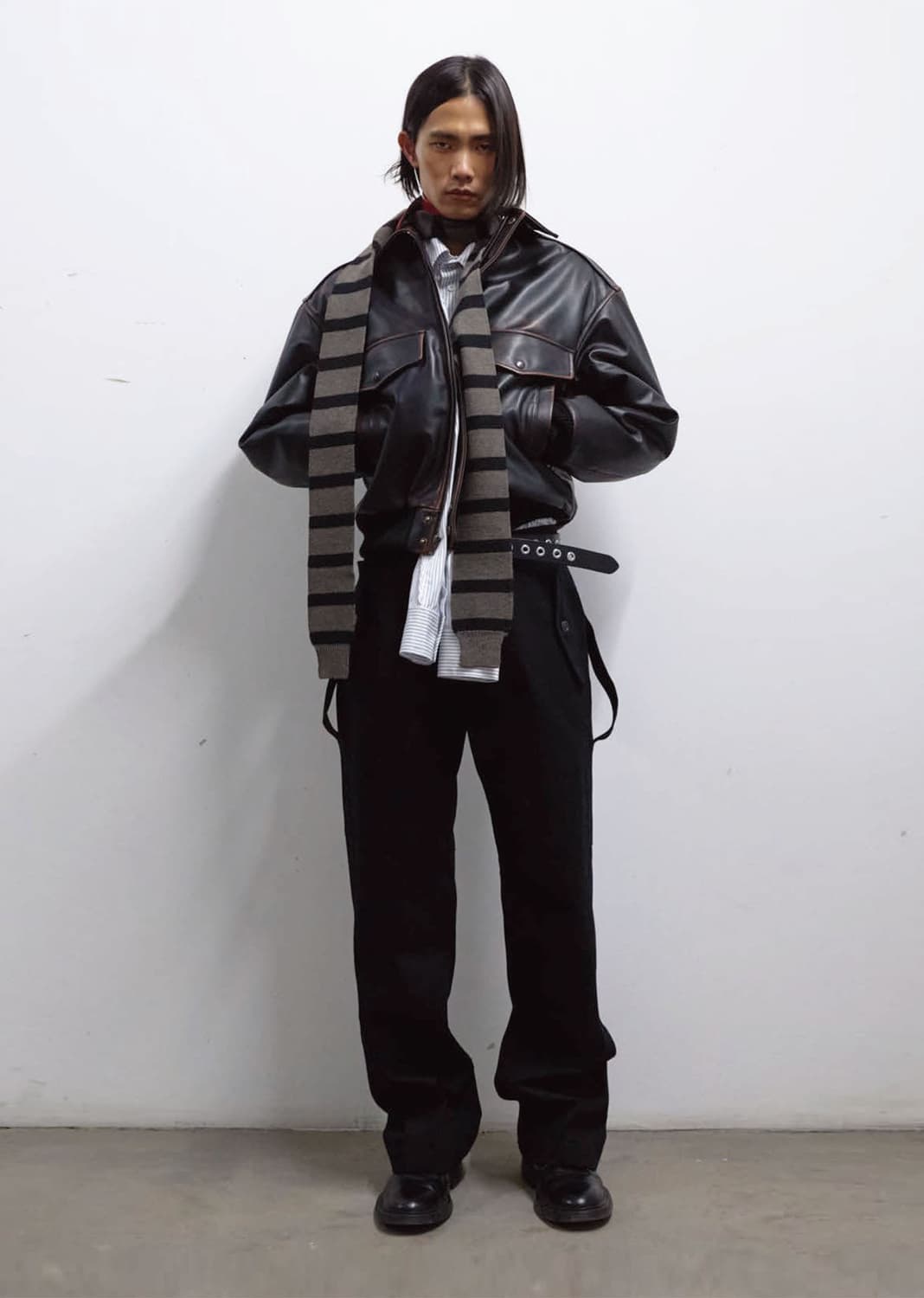 커미션 25fw 스트라이프 머플러 상품이미지3