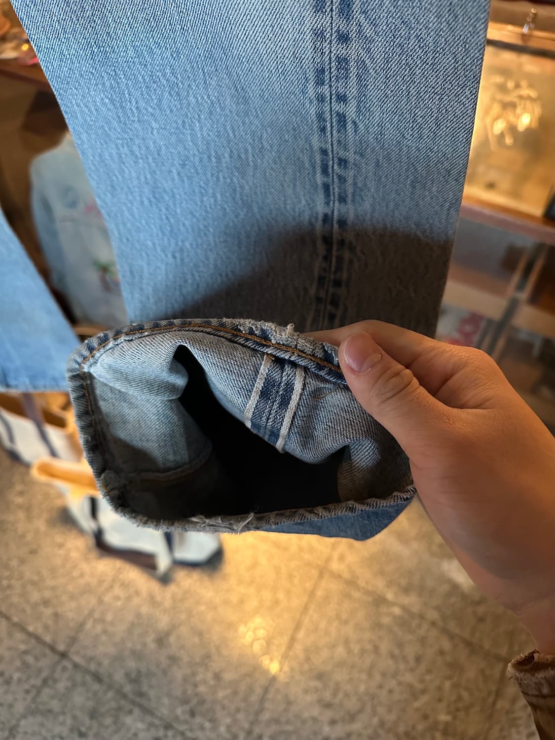 80s USA 빈티지 리바이스 501 셀비지 데님 팬츠 상품이미지4