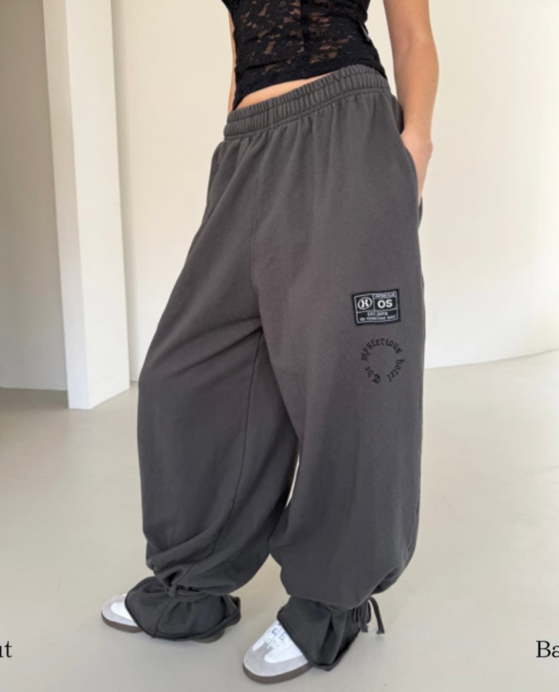 더미스테리어스호텔 패치 스트랩 데미지 팬츠 상품이미지1