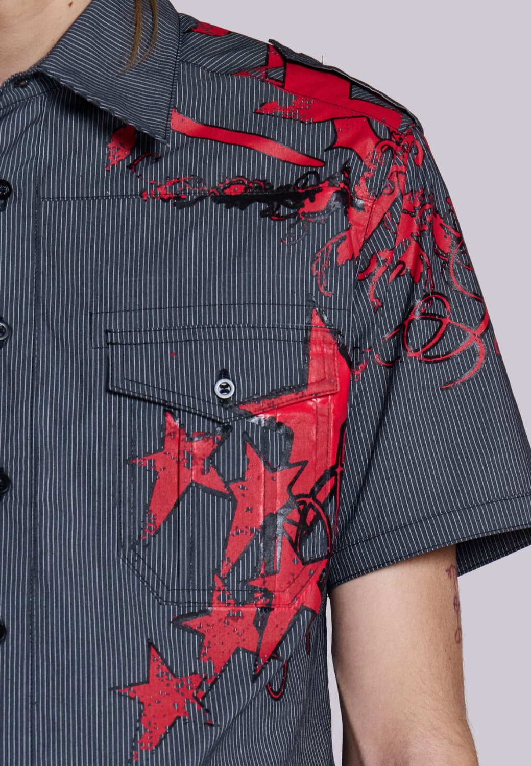 Jaded Man 제이디드런던 스크립트 핀스트라이프 셔츠 상품이미지6