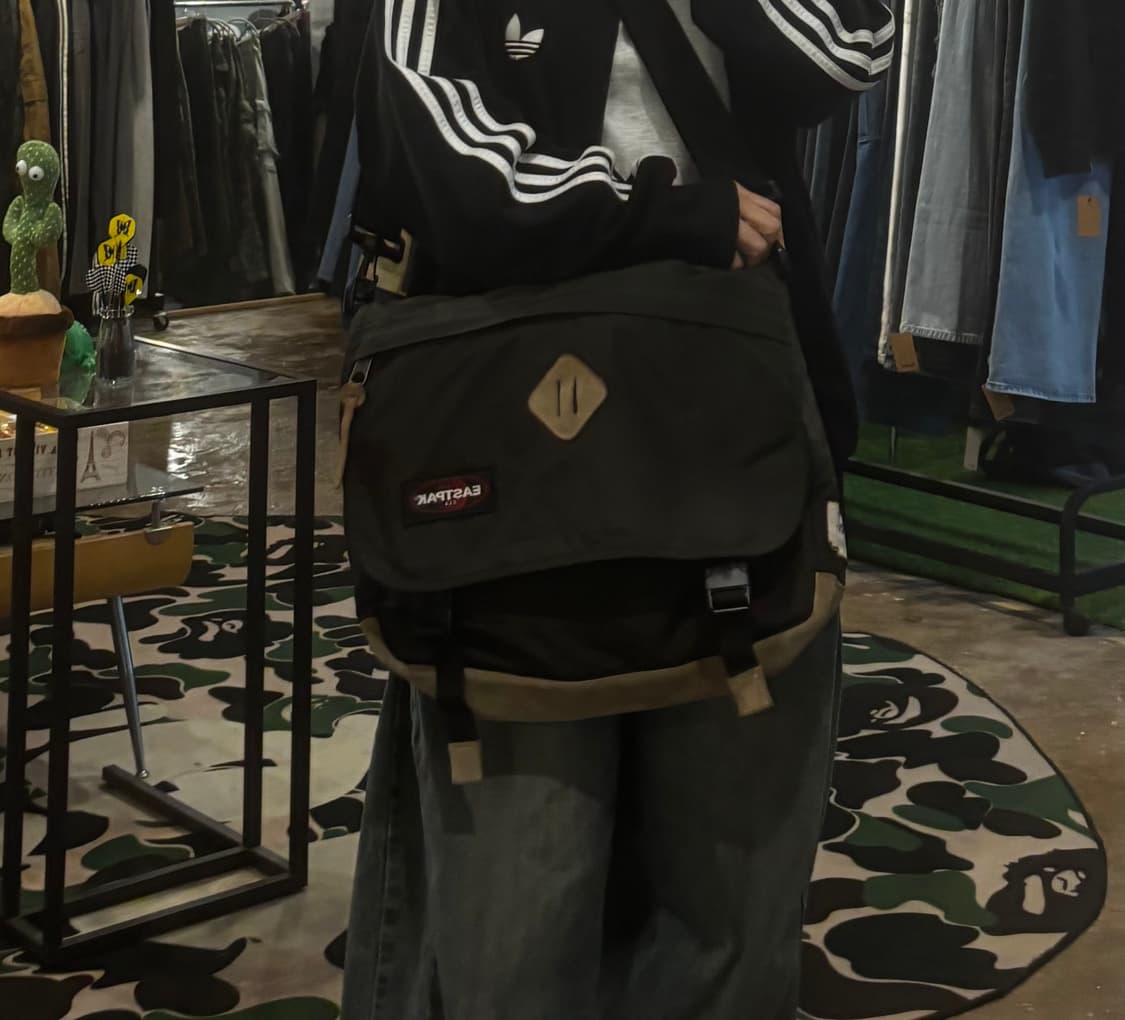 90s EASTPAK 메신저 백/다크 브라운  상품이미지10