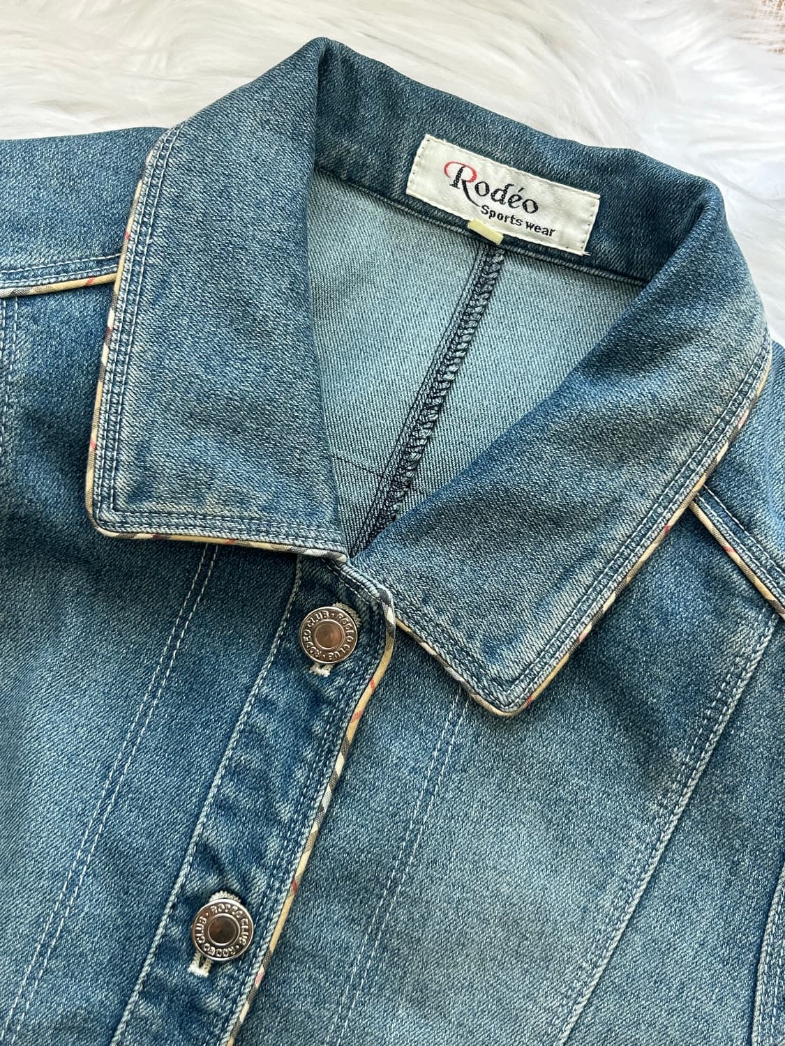 Rodeo 로데오 체크 포인트 데님 청자켓 1794 상품이미지3