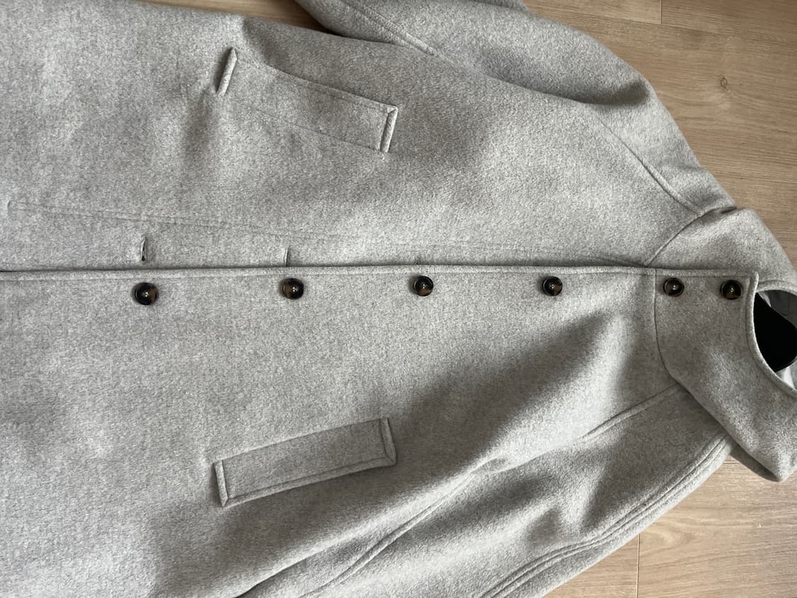 오피쉬 울 하프코트 그레이 상품이미지2