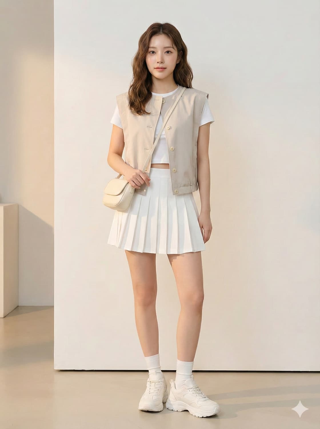 플라스틱아일랜드 라운드넥 밴딩 베스트 상품이미지1