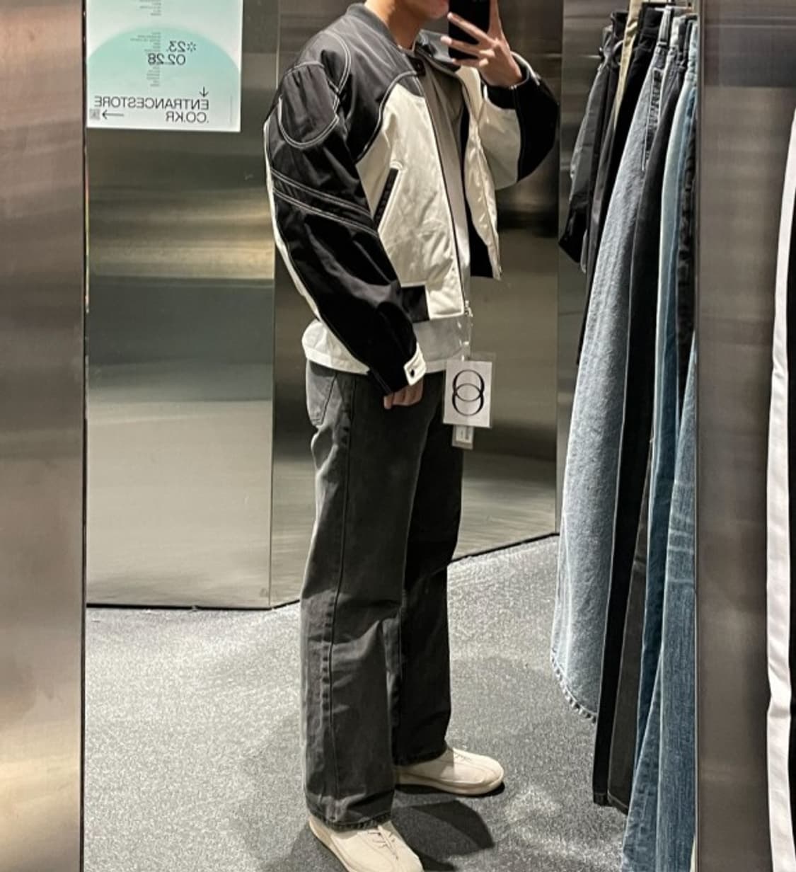 엘무드 트랙 바이커 볼링 보머 자켓 상품이미지4
