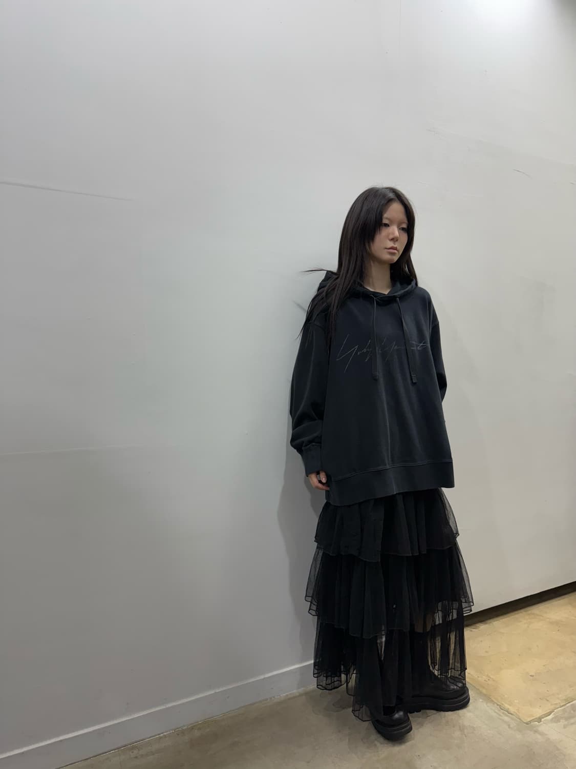 요지 야마모토 Y-3 로고 후드티 상품이미지1