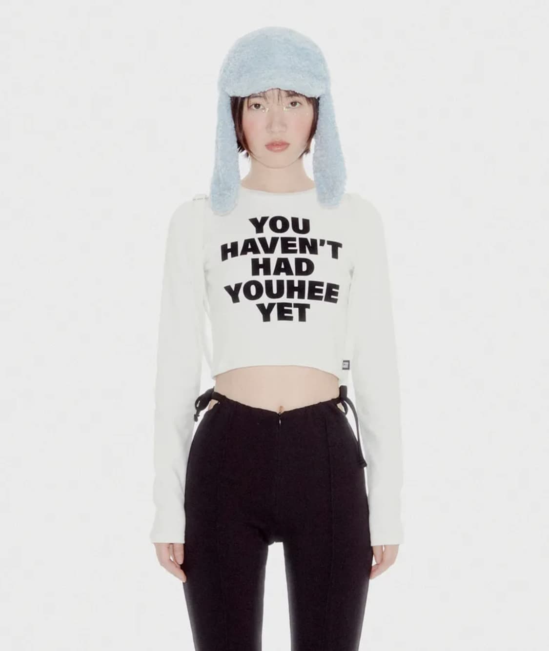 유희 레터링 롱슬리브 화이트 상품이미지1