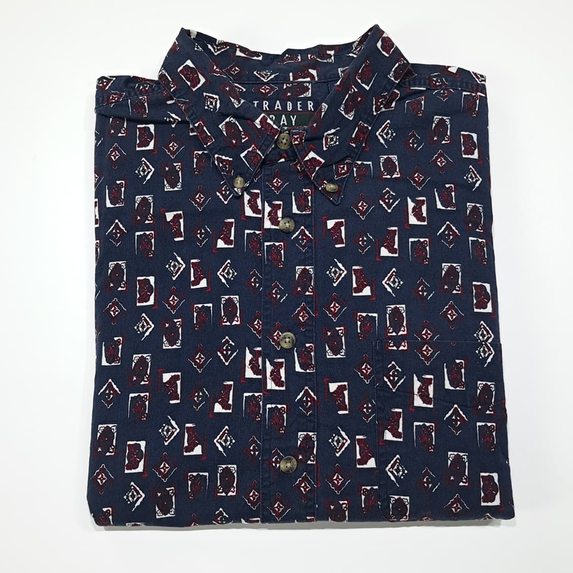 CL885 L 트레이더베이 90s 지오메트릭 올오버 셔츠 남방 상품이미지7