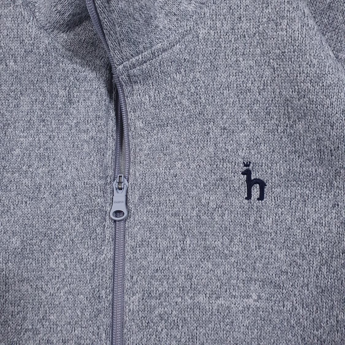 L (100) 헤지스 골프 신형 그레이 멜란지 긴팔 점퍼 방풍 집업 자켓 상품이미지6