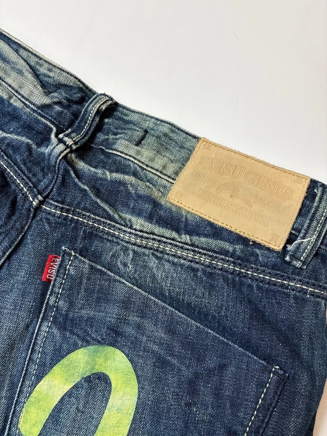 에비수 00's 샌드워싱 옐로우 브러쉬드 버뮤다 데님 쇼츠 PN8709 상품이미지3