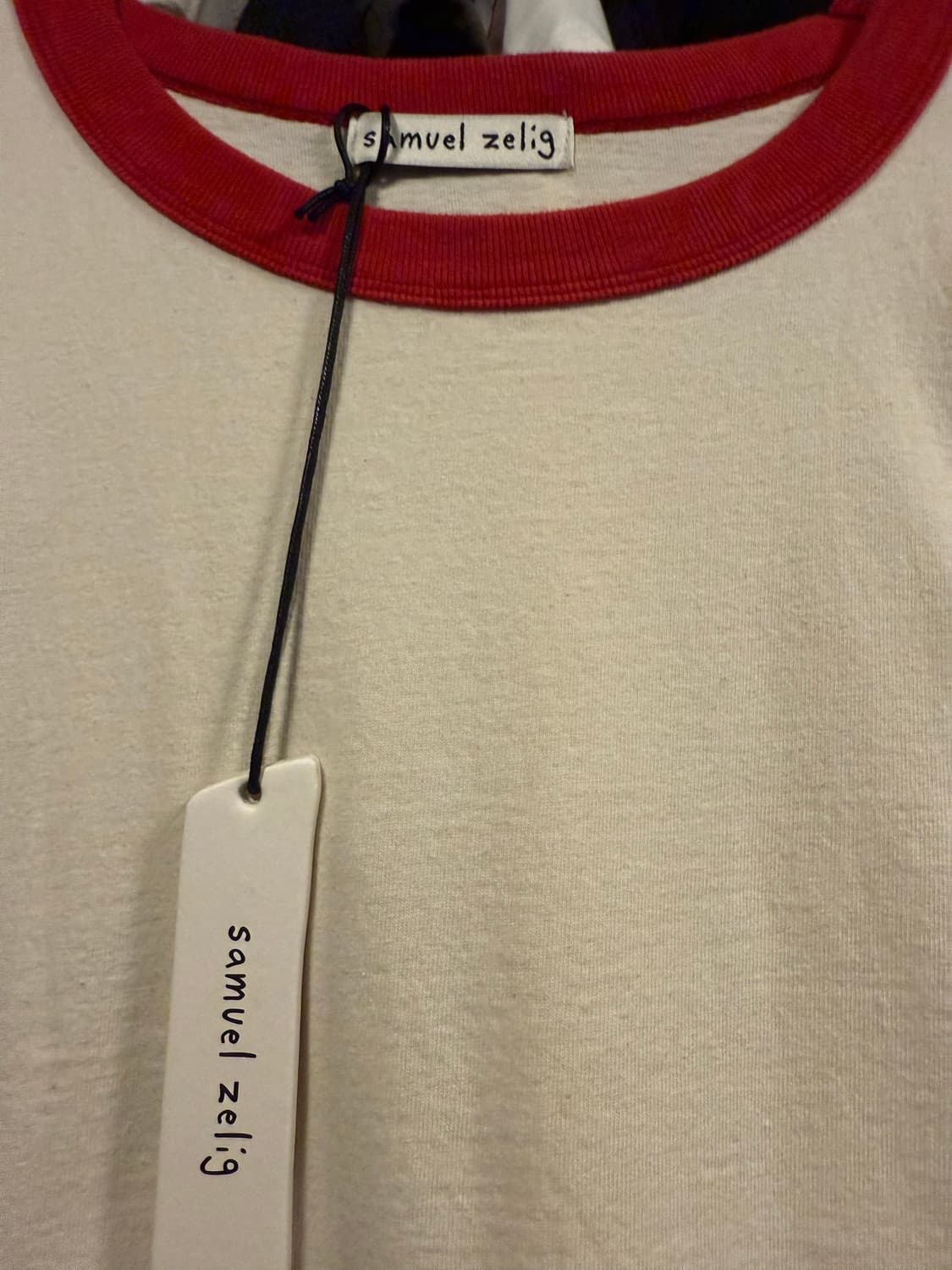 SAMUEL ZELIG BOXING TEE - NATURAL/RED 상품이미지5