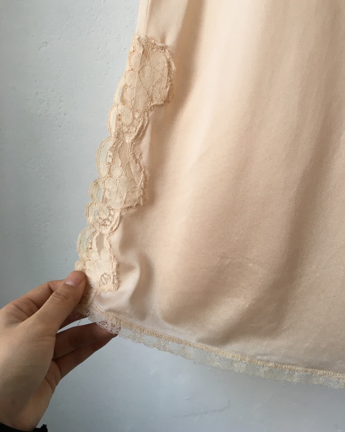 Lace trimming slip skirt 상품이미지4
