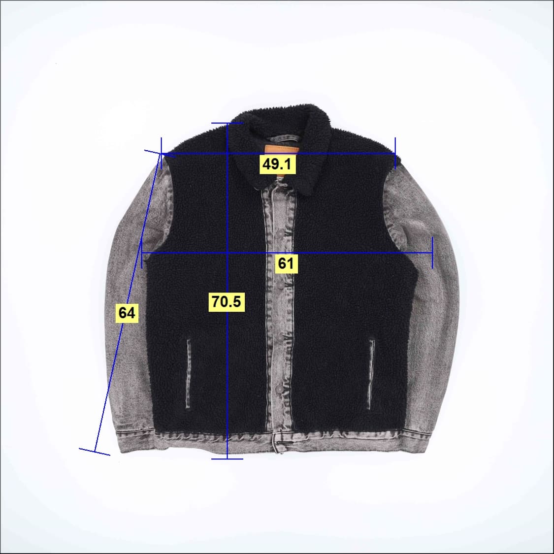 L 리바이스 그리즐리 쉐르파 트러커 데님 흑청 자켓 4184 상품이미지10