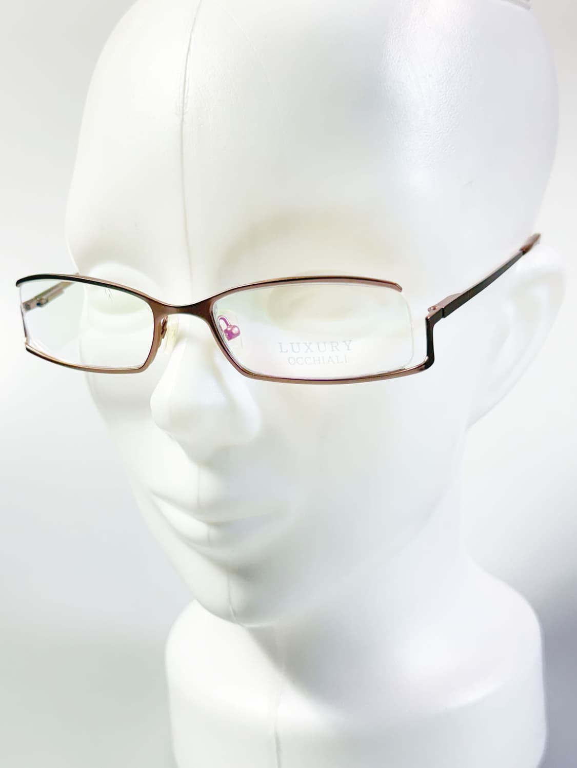 LUXURY OCCHIALI 브라운 메탈 언더림 스퀘어 빈티지 안경 상품이미지8