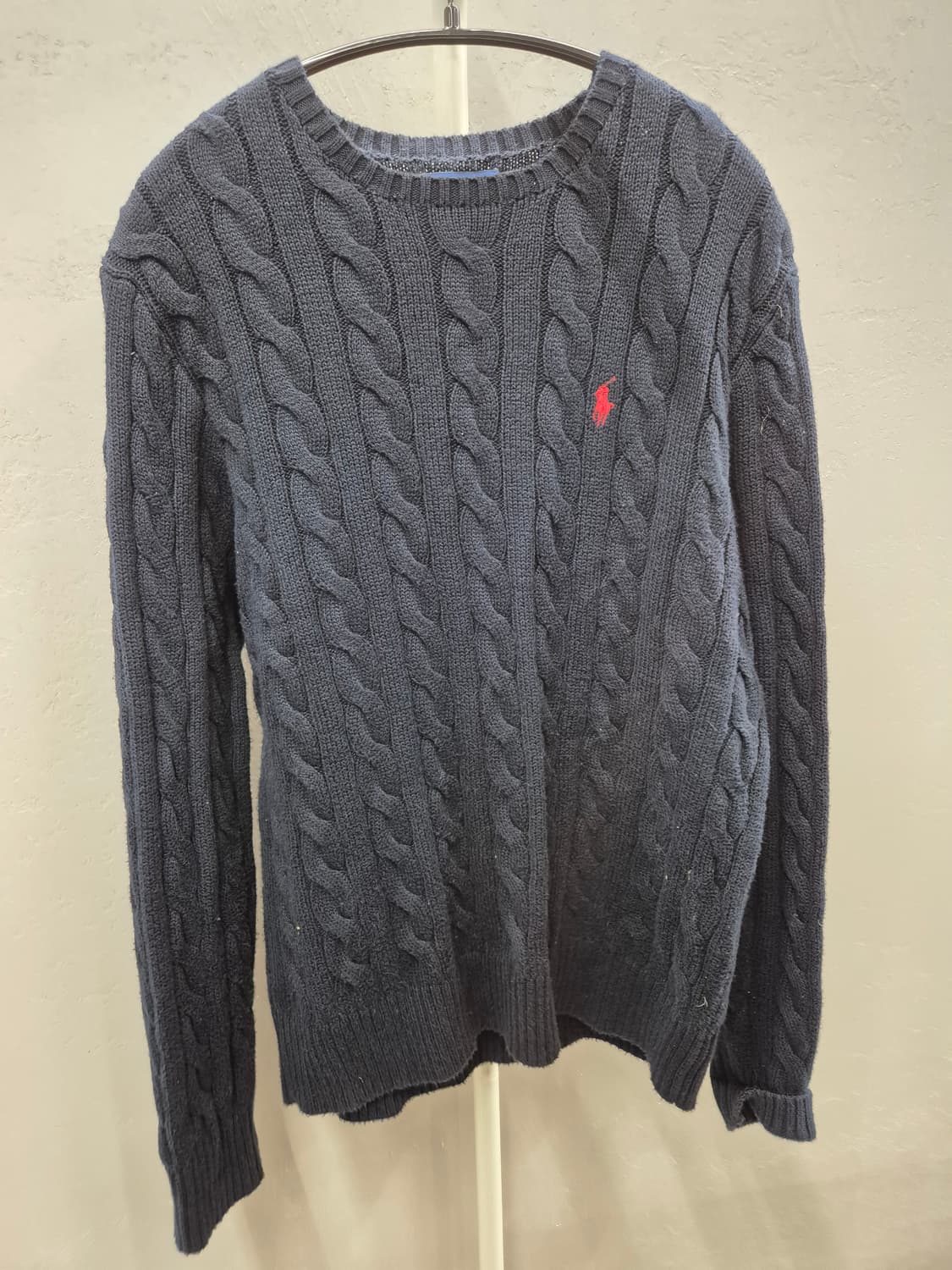 폴로 랄프로렌 꽈배기 니트 네이비 M 상품이미지2