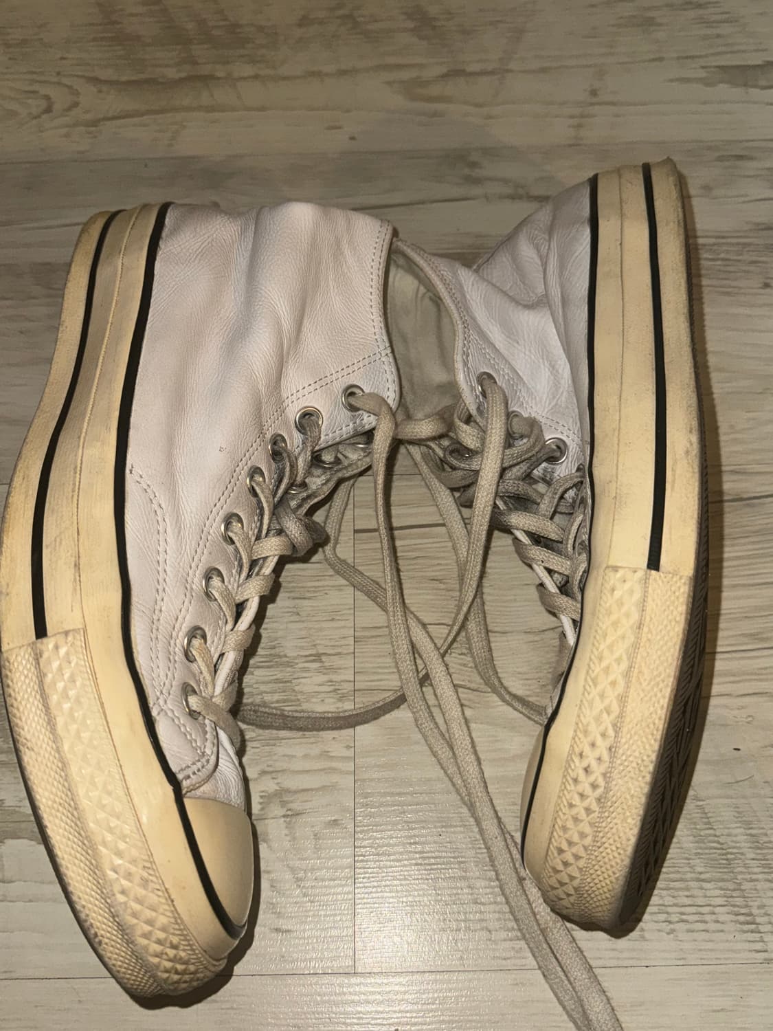 컨버스 척테일러 1970 레더 하이 화이트 상품이미지3