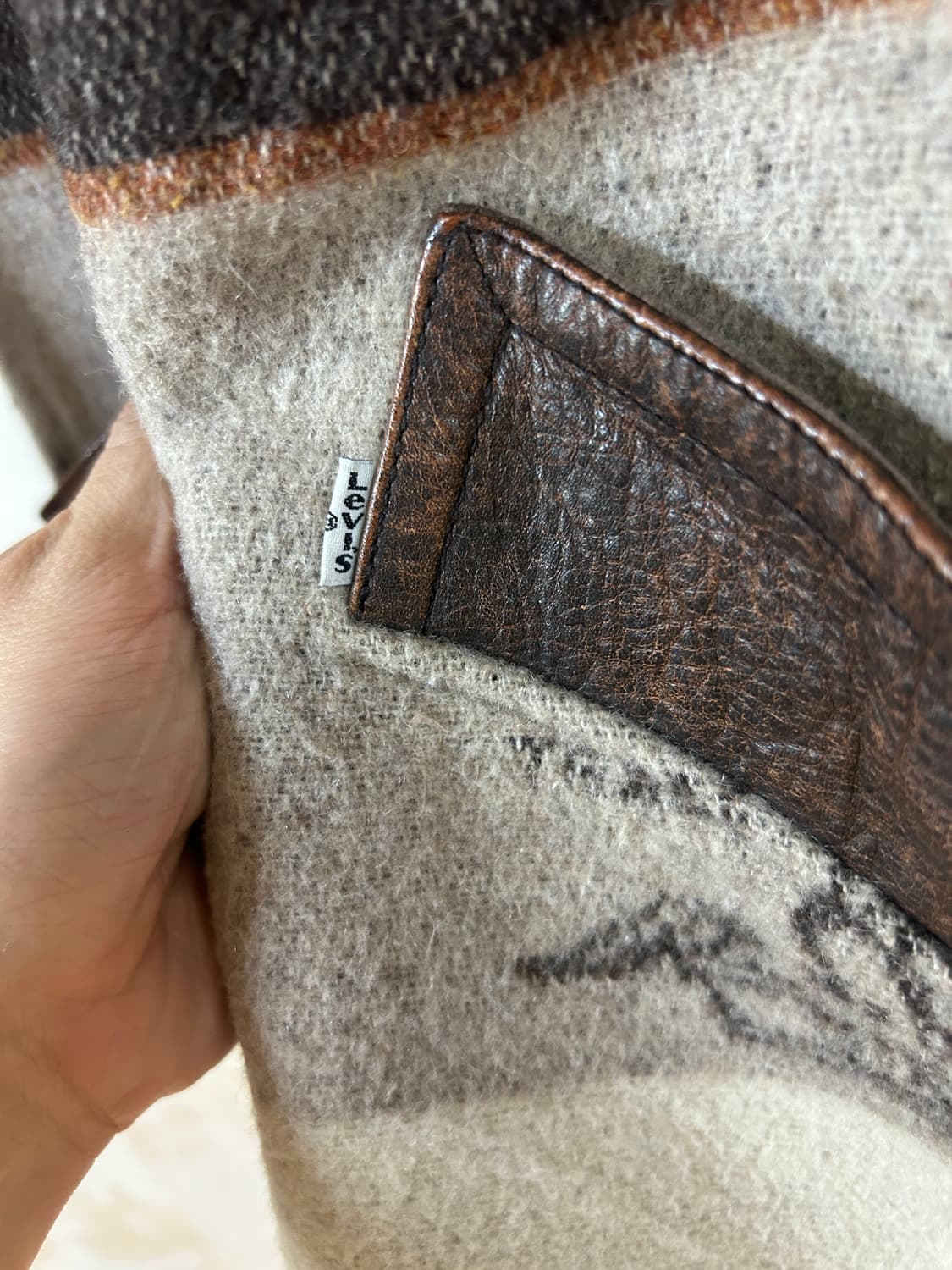 90s 리바이스 이태리 요크 레더 자켓 상품이미지3