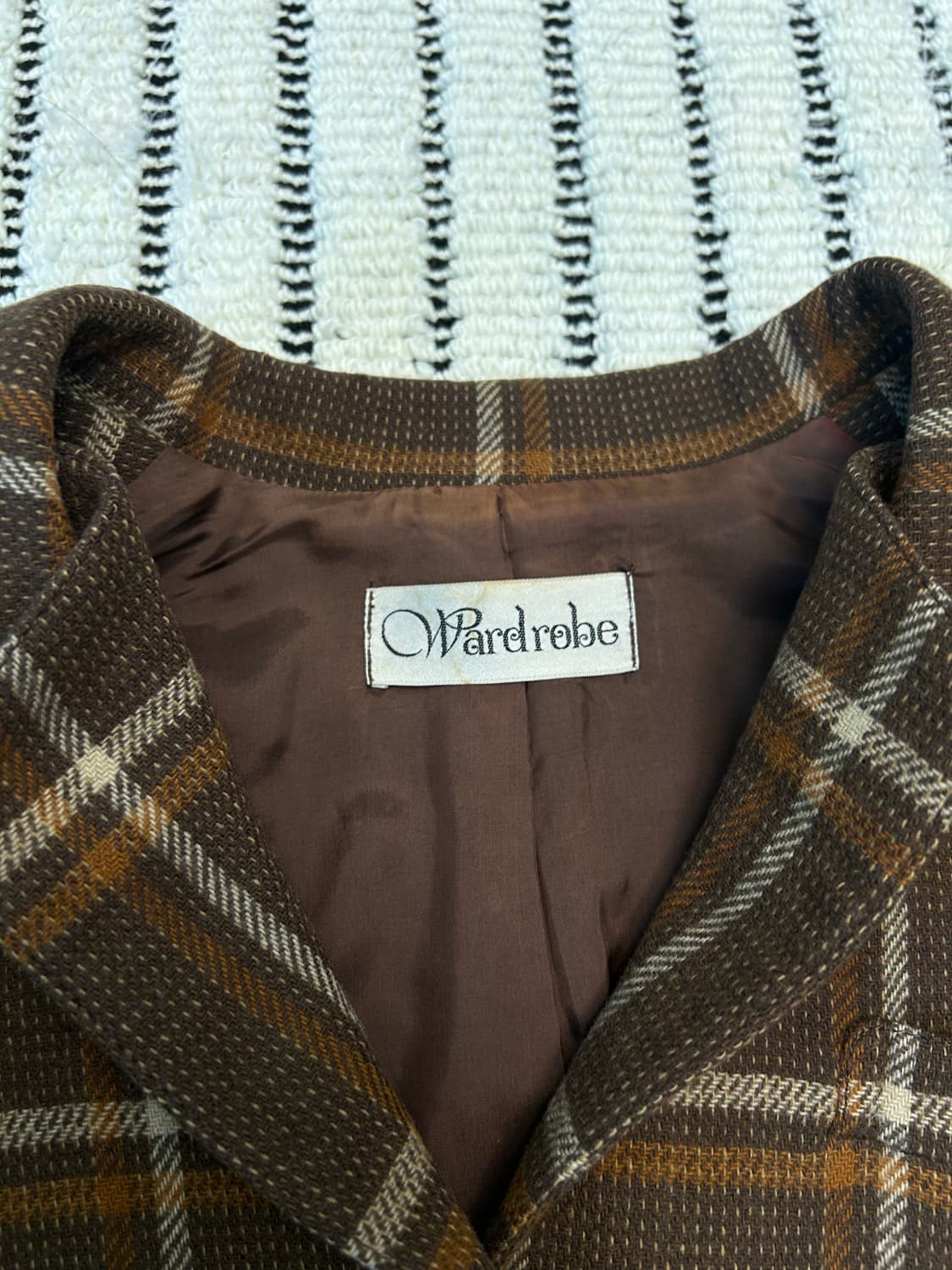 체크 숏 빈티지 자켓 상품이미지5