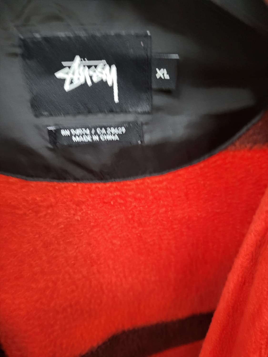 스투시 레드 체크 플리스 자켓xl 상품이미지2