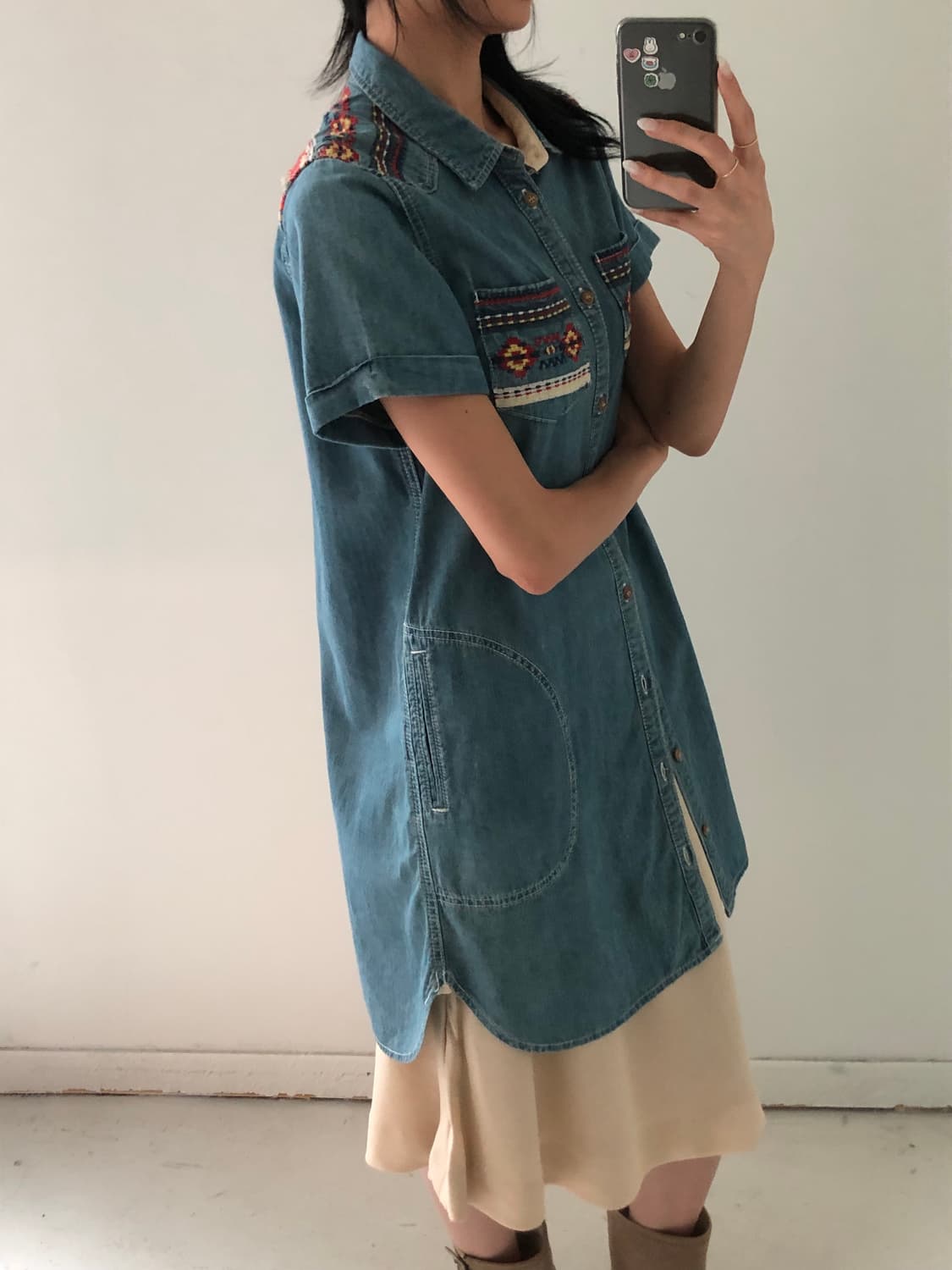 일본빈티지 티티카카 에스닉 데님원피스 상품이미지4