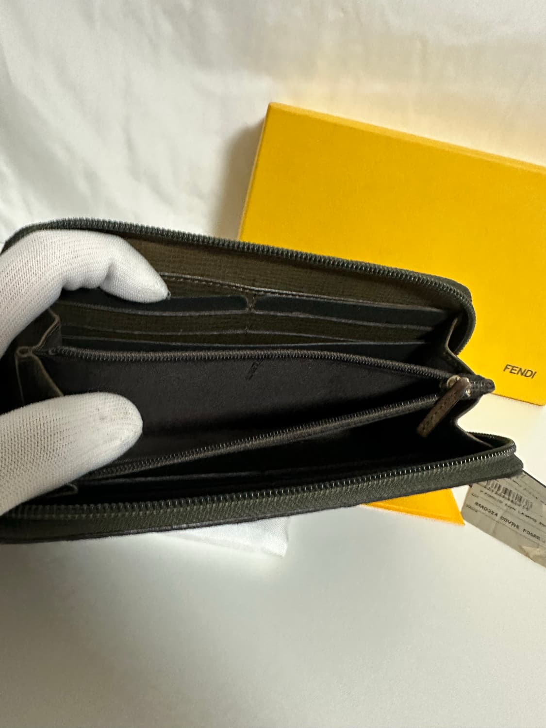 펜디 자카드 지퍼장지갑 올리브 (OS) 상품이미지6