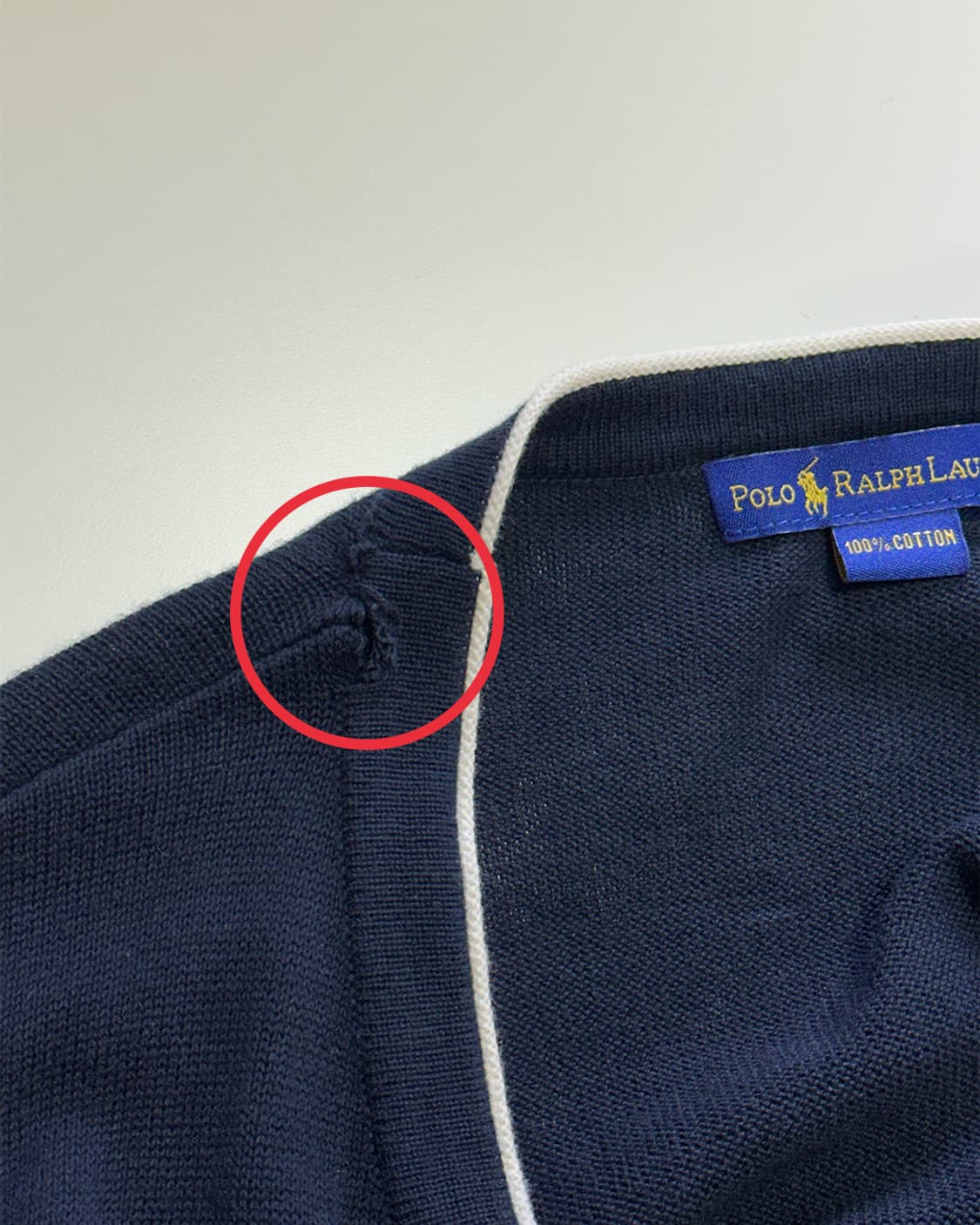 폴로랄프로렌 도트 가디건 네이비 상품이미지3