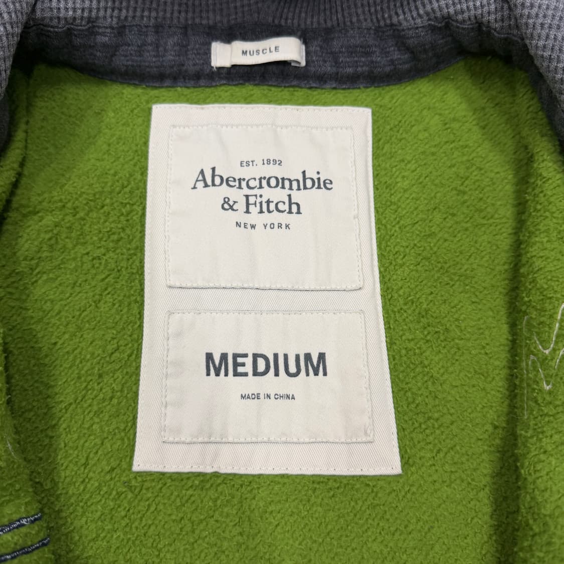 아베크롬비 빈티지 양홍원 그린 데미지 Y2K 후드집업 자켓 M 상품이미지6