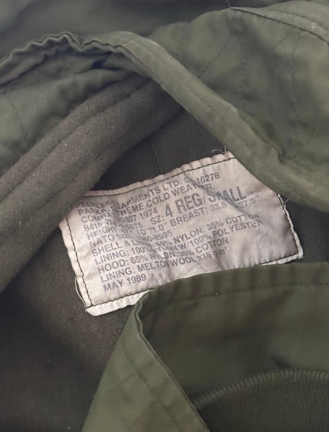 1970s 캐나다군 콜드웨더파카 iecs S/R 교환도 가능 상품이미지2