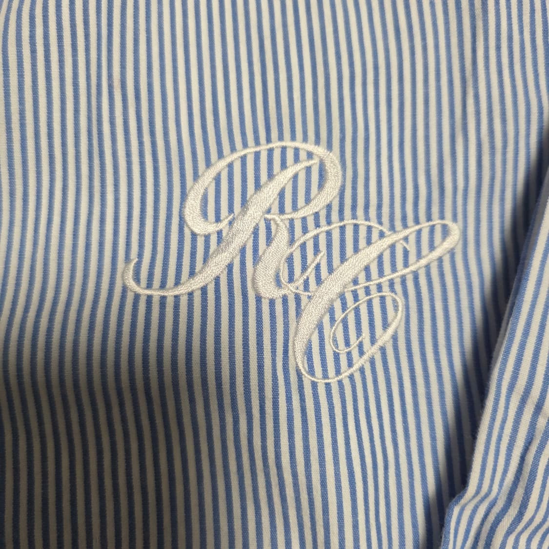 F) 렉토 시그니쳐 스트라이프 블루 셔츠 상품이미지3