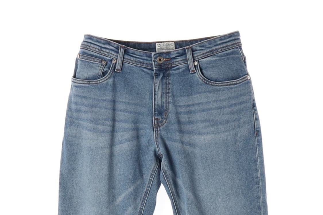 HAZZYS 스트레이트핏 워딩 데님 팬츠 80 상품이미지3