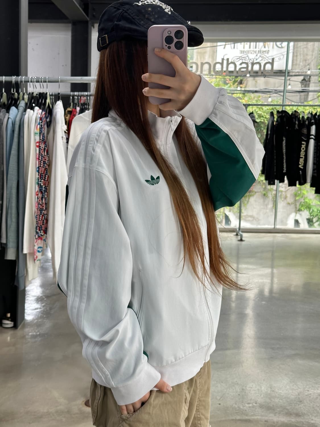 아디다스 화이트그린 스케이트 져지 자켓 상품이미지4