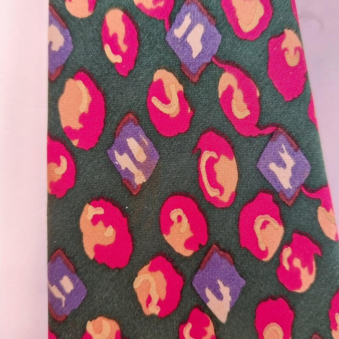 발망 실크 그린 패턴 넥타이 9.4cm A등급 k1920
 상품이미지9