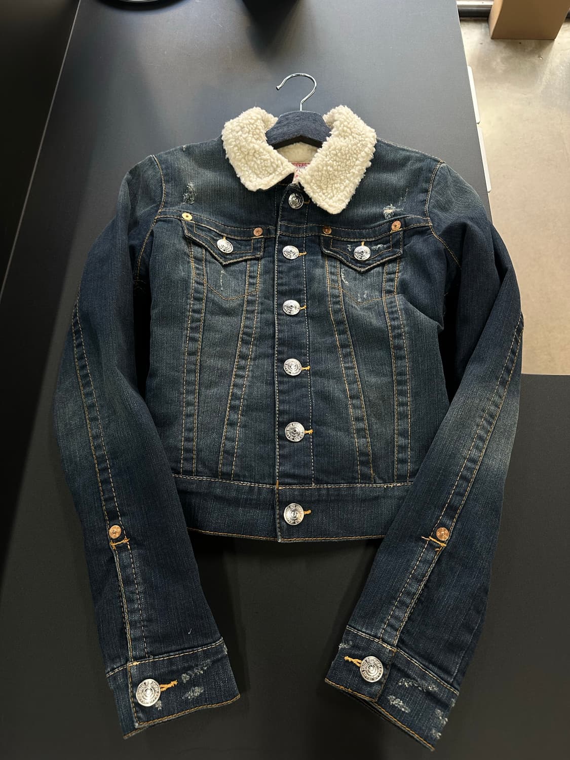 트루릴리젼 에밀리 쉐르파 양털 퍼 데님자켓 상품이미지6