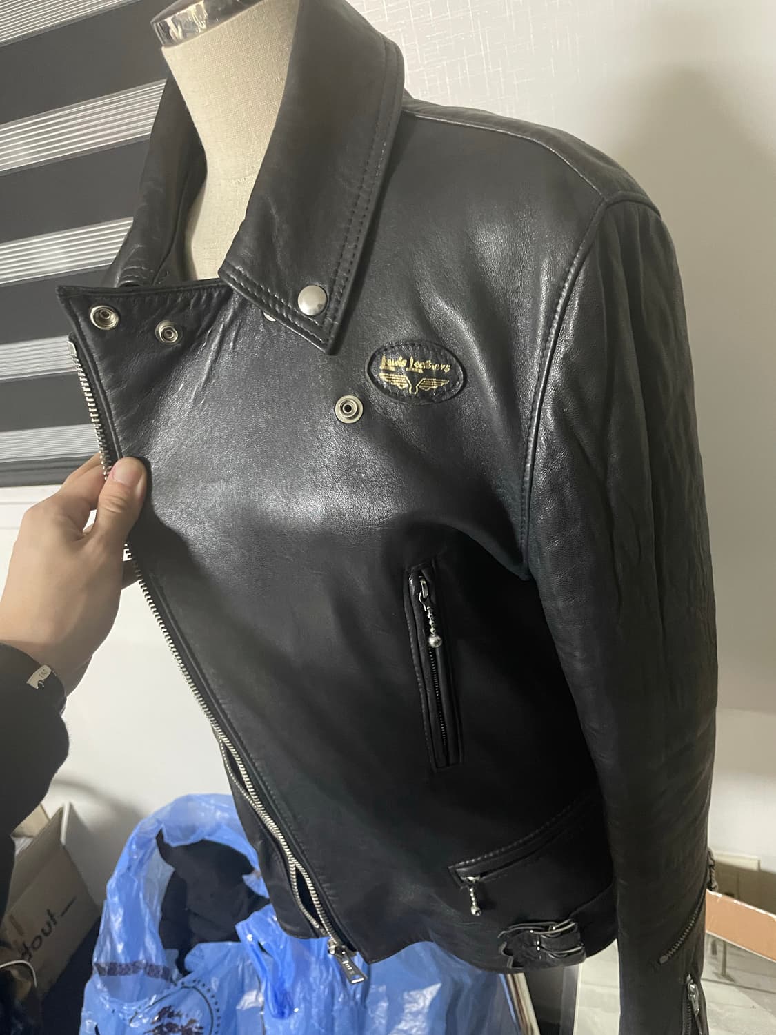 루이스레더 391T 38사이즈 램스킨 라이더자켓 상품이미지2