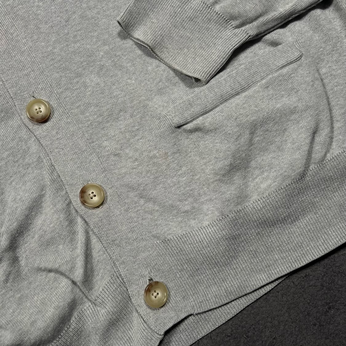 폴로 피마코튼 그레이 니트 가디건 상품이미지3