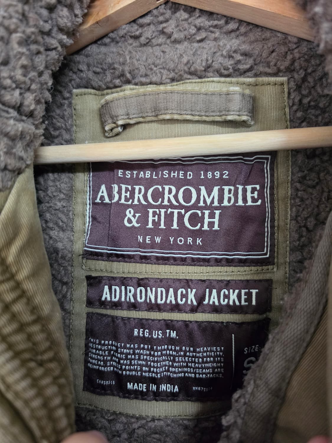 아베크롬비 아디론덱 퍼 안감 자켓  S 상품이미지2