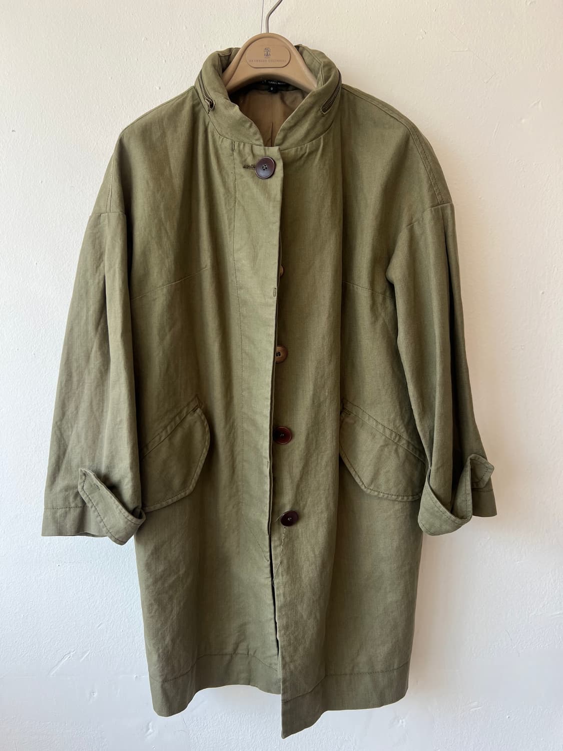 이자벨마랑 에뚜왈 여성 카크 후드집업점퍼 코튼린넨야상점퍼 상품이미지3