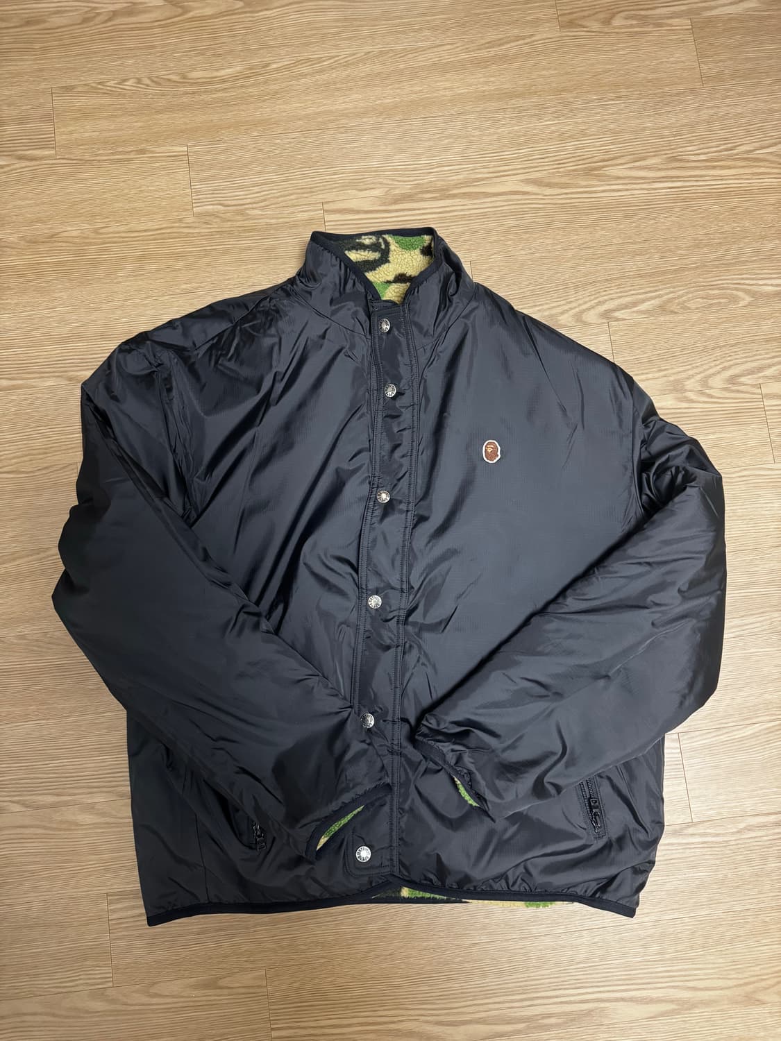 베이프 ABC 카모 리버서블 플리스 자켓 XL 상품이미지2