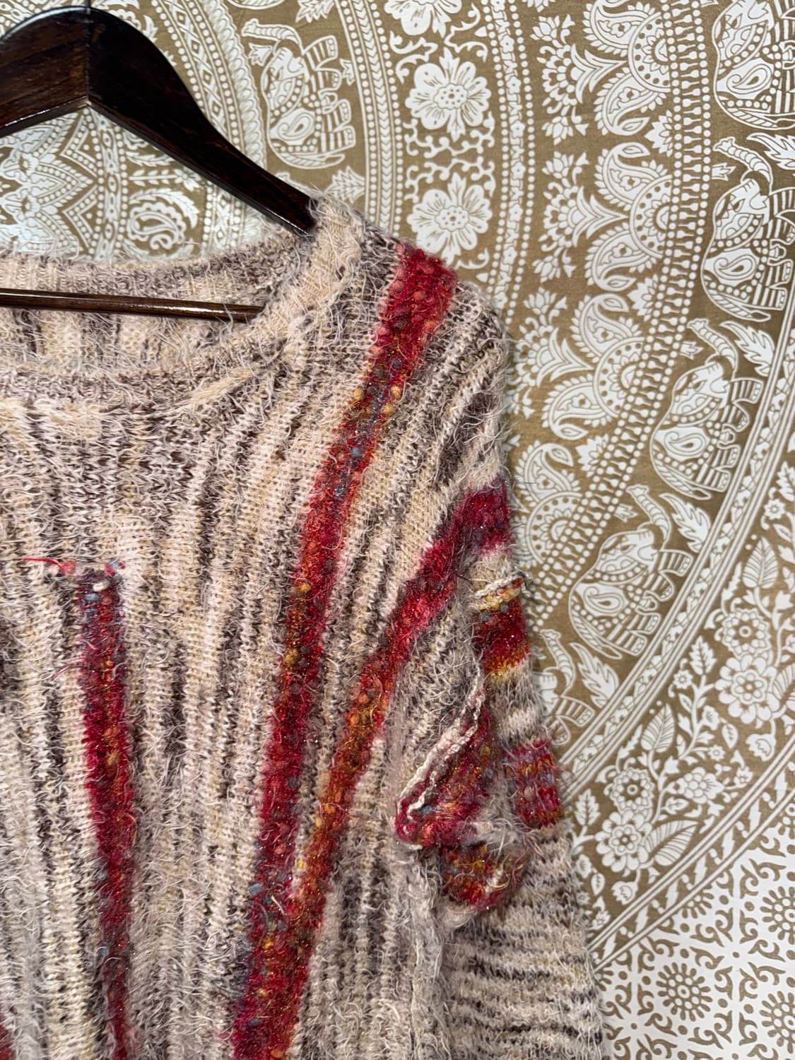 빈티지 디테일 라운드 7부 니트  상품이미지4