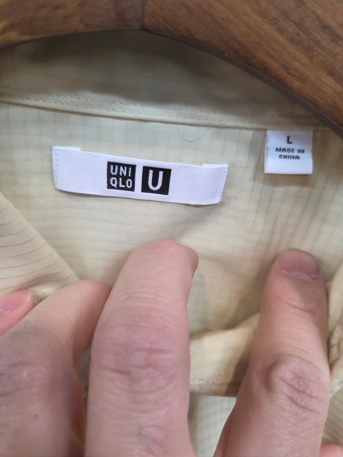 유니클로 u 체크 셔츠반팔 L 오버핏  상품이미지3