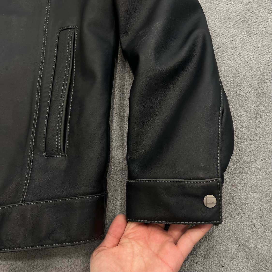 100 윈디클럽 양가죽 집업 스웨이드 레더자켓 상품이미지3