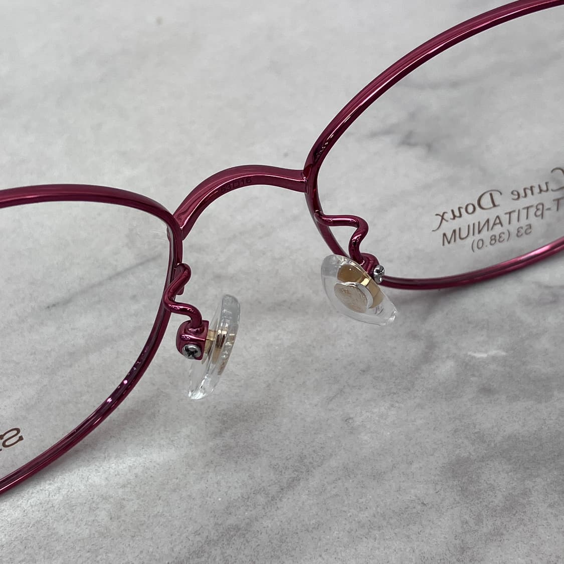 C82 세이코 SEIKO 빈티지 와인 오벌 B-Titan 메탈테 안경53 상품이미지4